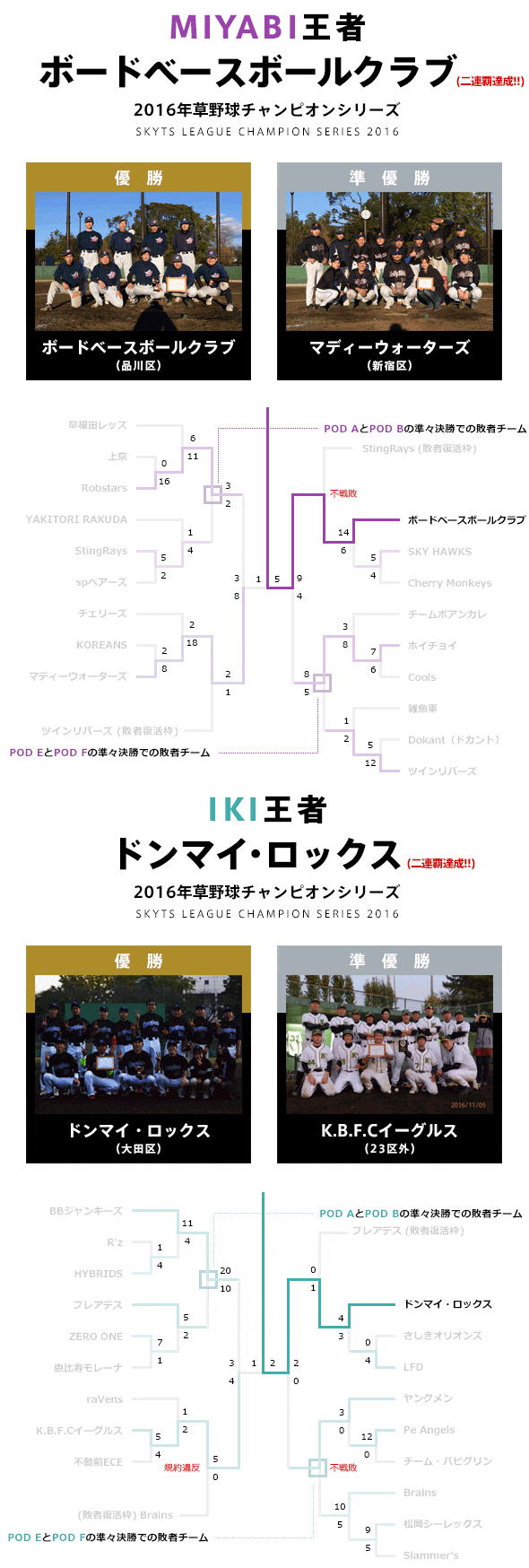 2016年 草野球チャンピオンシリーズ戦