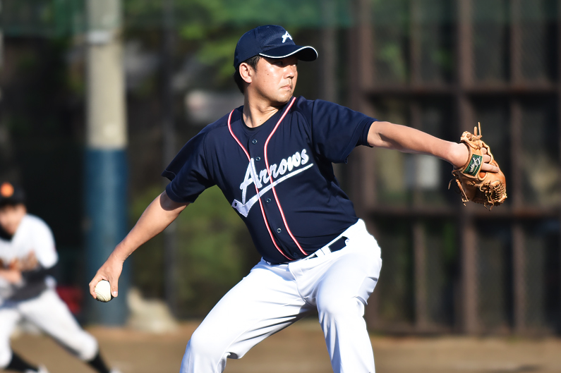 2014年から33試合に登板している武蔵台ＡＲＲＯＷＳのベテラン・TOSHI投手(10)